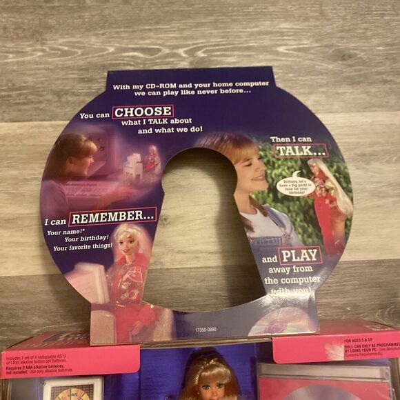 Barbie Talk with Me Doll W Cd ROM & More! 1997 Mattel New - Picture 3 of 11
